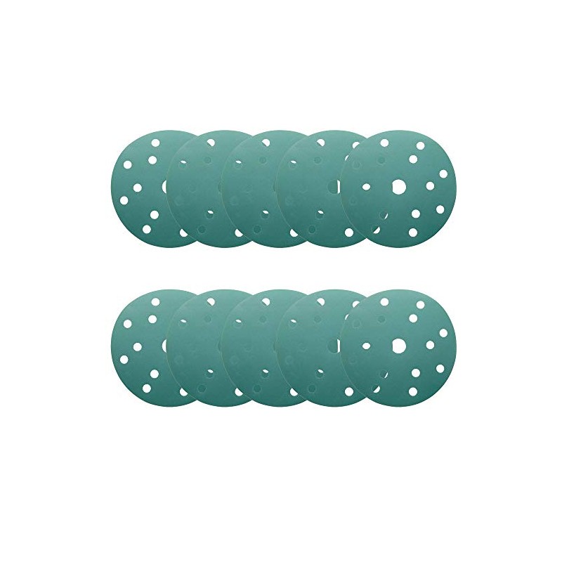 Sanding Discs Pads 10Pcs 150mm, 15 Hole Sandpaper, Hook and
