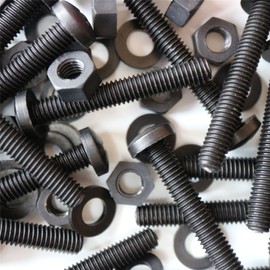 20 x Black Pan Head Screws Polypropylene (PP) Plastic Nuts and Bolts, M6 x 60mm, Washers, (15/64 x 2 23/64 in)