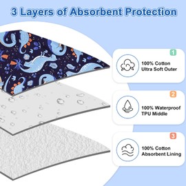 FLYISH DIRECT Baby Windelhosen, Baby Sleepy Windelhose für Kinder, 2 Stück Baby Töpfchen Trainingshose, M