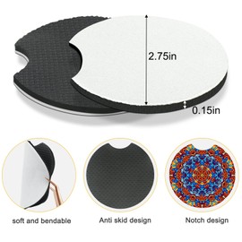 100Pcs Sublimation Blanks Products - Sublimation Cup Coasters Blanks 2.75 Inch for DIY Crafts Car Cup Coasters Painting Project Sublimation Accessories