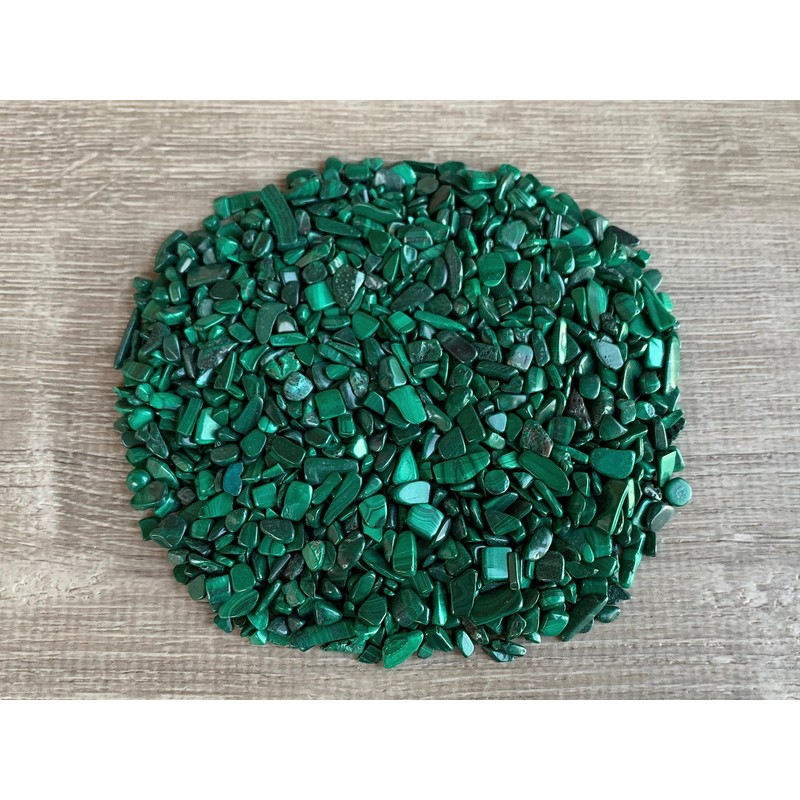 Malachite Chips – Natural Mini Malachite Stones, Crushed Undrilled Malachite,
