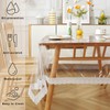 PVC Lace Table Cloth, Clear Waterproof Plastic Table Cover with