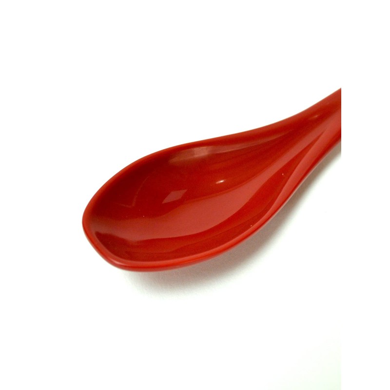 Aoba Spoon, Antibacterial, Vermilion, Red, Scoop to the End