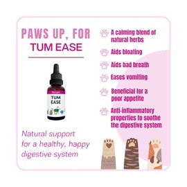 Phytopet Tum Ease | 30ml | 100% Natural Herbal Remedy | Aids Windy Digestion, Ideal When Changing Diet | for Dogs, Cats, Birds, Horses, Pets |