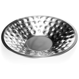 com-four® Decorative Metal Bowl – Decorative Design Bowl – Bowl with Hammered Design as Table Decoration, Fruit Bowl, Serving Plate [Selection Varies]