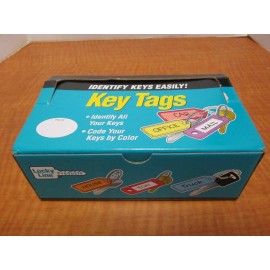 LUCKY LINE (6050070) RED Code ID Key Tag w/ Label Ring Display Luggage - Qty 100