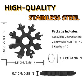 Stocking Stuffers for Adults Men Dad, 2-Pcak 18 in 1 Snowflake Multi-Tools Gift for Men Who Have Everything Birthday Christmas Xmas Gifts for Men,Dad,Boyfriend and Him, Cool Gadgets Tools for Men 2024