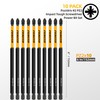 LOZAGU 10-Piece 152mm PZ2 Magnetic Impact Long Screwdriver Driver Bits