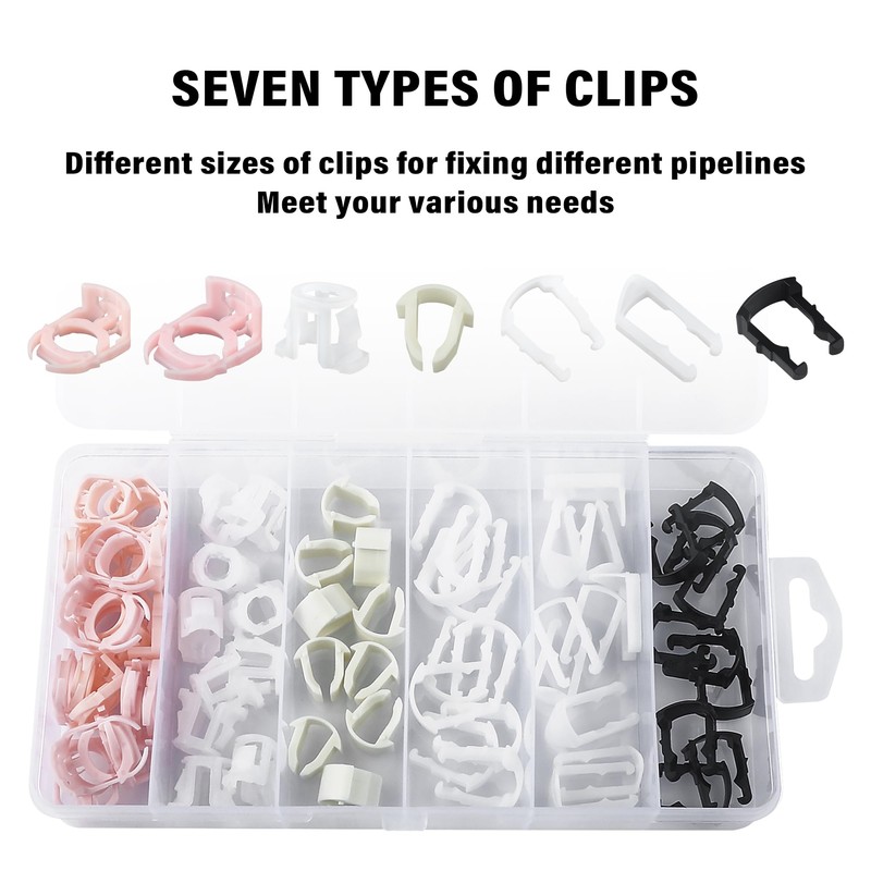 70PCS Car Fuel Line Clips,7 Size Nylon Fuel Line Repair