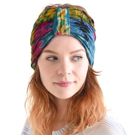 CHARM Hippie Headband Womens Turban - Boho Bandana Hair Wrap Men Head Band Scarf A