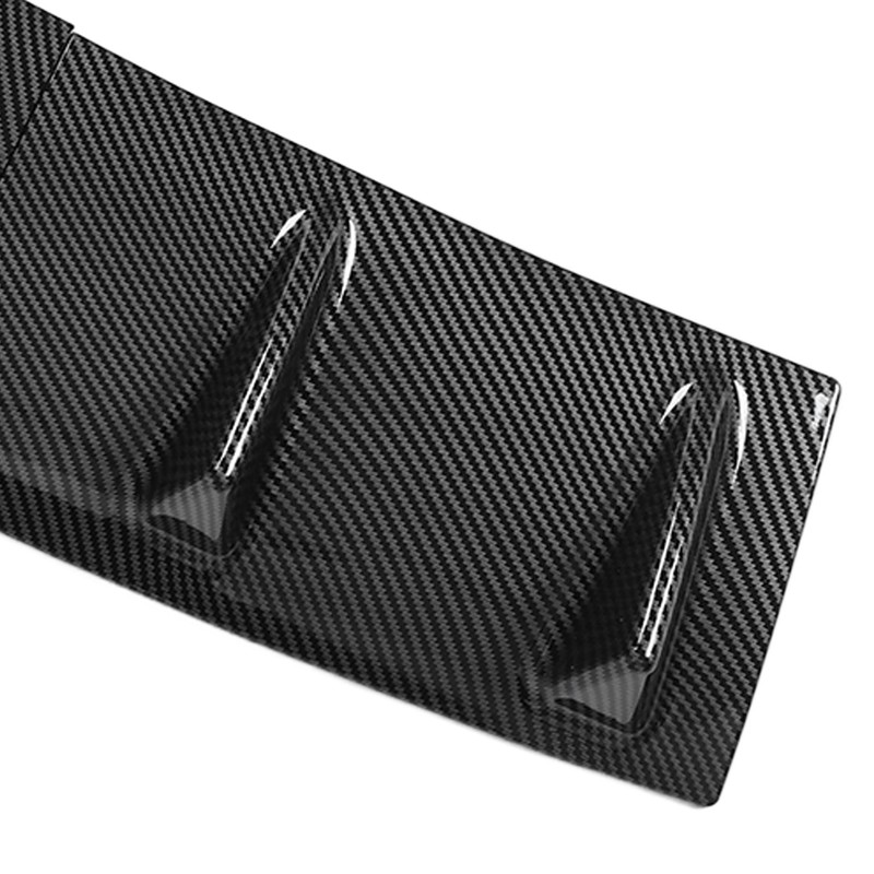 3 Pcs Chassis Deflector Universal Black Rear Lip Shark Fin