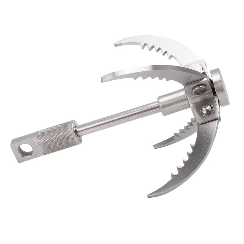 Outdoor Survival Hook Stainless Steel Foldable Climbing Grappling Hook for