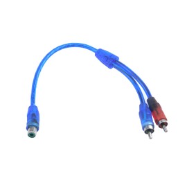 Antrader 1 Female to 2 Male RCA Y Splitter Cable Car Audio Converter Cord Adapter Wire Pack of 10