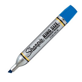 Sharpie King Size Permanent Marker, Chisel Tip, Blue Ink, Dozen (SAN15003)