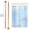 Mdoker Bamboo Knitting Needle Straight Single Pointed Sweater Knitting Needles