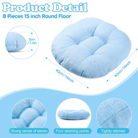 Fumete 16 Inch Round Floor Cushions for Kids and Toddlers, Flexible Seating Classroom Furniture Floor Pillow for Home, Daycare, Preschool, Yoga and Meditation(Stylish,8 Pcs)