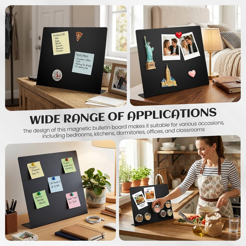 Tongyuyan 2 Pack Magnet Board,16.2" x 13" Magnetic Board,Metal Magnetic