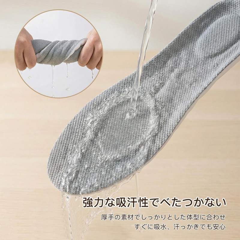 Anti-fatigue insole, shock absorption, high resilience, soft, unisex, breathable, antibacterial,