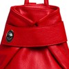 Caspar TL790 Elegant Women's Genuine Leather Backpack - Large, red