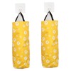 QIANRENON Kitchen Grocery Plastic Trash Bag Holder Washable Wall Mount