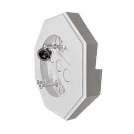 iMBAPrice IMBA-8141 White Vertical Siding Lamp Mounting Kit with Built-in Electrical Box, 1/2-Inch (0.5") PVC Octagon Mounting Block for Outdoor Light Fixtures, 1-Pack