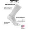 TCK 6 Pair Work & Athletic Crew Socks (White, Large)