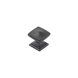 Hickory Hardware H078769MB Dover Collection Knob 1-1/4 Inch Square Matte Black Finish