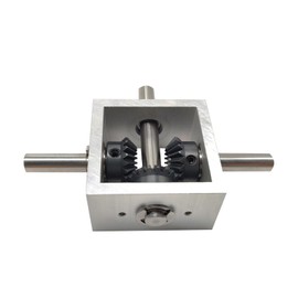 PGFUN 1:1 Right Angle Bevel Gearbox 1.5 Module 20 Teeth 90° Angle Drive Steering Gear Device Simple Mechanical DIY Module with 10mm Shaft