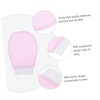 SAFIGLE 1 Pair Exfoliating Bath Gloves Soft Pink Scrubbing Mitts
