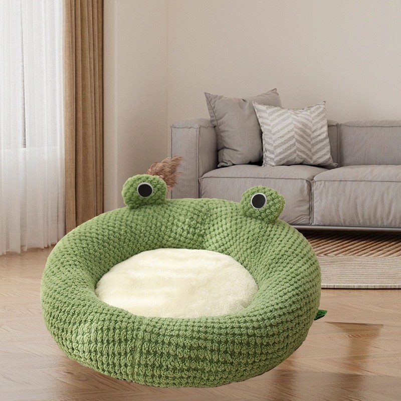 Pet Cave Bed Cute Cartoon Pet Bed Soft Breathable Plush