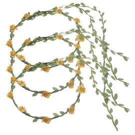 Healvian 3pcs Leaf Flower Headband for Bride Elegant Floral Wreath Hair Accessories for Weddings Photography and Special Occasions