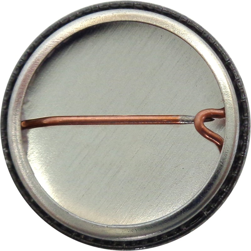 Peace Sign - Yellow On Black - 1" Button