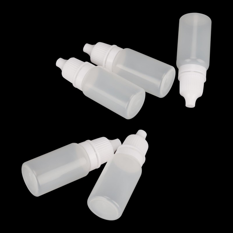 KEILEOHO 200 PCS 10ml White Empty Dropper Bottles, Eye Liquid