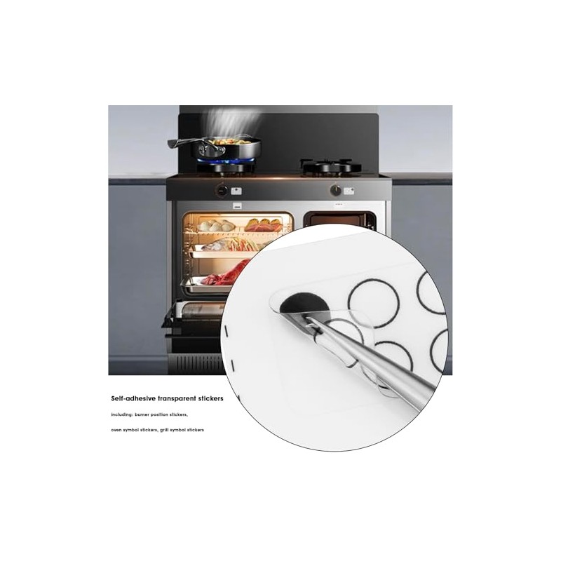 OTOTEC - Juego de 2 pegatinas para cocina, quemador, estufa,