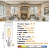 E12 Edison LED Light Bulbs 40 Watt Equivalent Candelabra, Dimmable