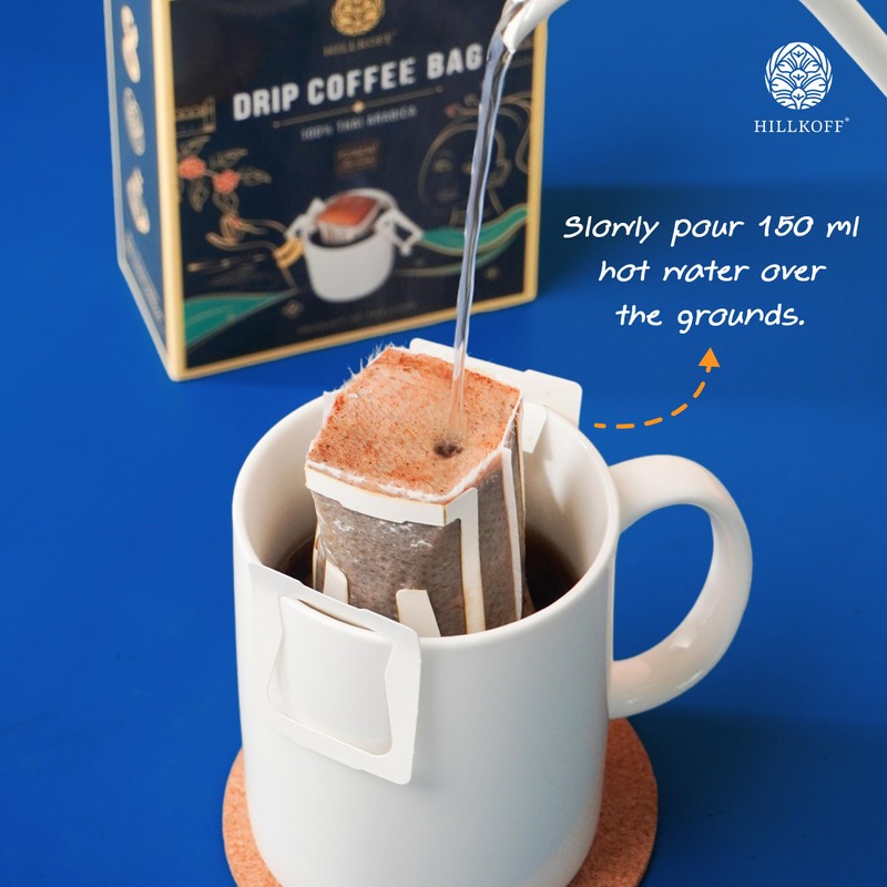 Hillkoff Drip Coffee Bags, premium 100% Arabica from Northern Thailand,
