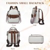 RAVUO Small Backpack Purse for Women, Designer Leather Handbag Cute