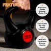 Fitvids Wide Grip 3-Piece or 4-Piece Kettlebell Exercise Fitness Weight