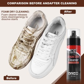 IKI Stubborn Stain Dry Cleaning Agent Set - Includes Large Horsehair Brush & 2 High-Fiber Towels - Effective on Clothes, Shoes, Fabrics, Blankets, Leather Goods