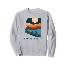 Fountain Hills Arizona Desert Style Boho AZ Landscape Sweatshirt