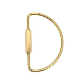 LC LICTOP Screw Lock Clip Keychain D Shape Key Ring Brass Lock Clip Key Holders 2pcs