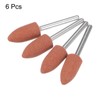 sourcing map 6pcs Rotary Grinding Stones 1/8" Pointed Head Abrasive