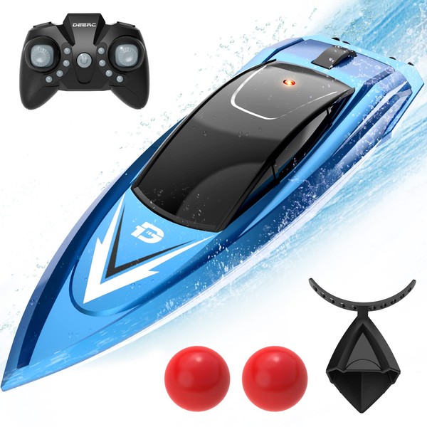 DEERC HC-805 Small RC Boat, Mini Ship, Parent-Child Activities, Water Soccer, RC Boat, Mulgue, Waterproof, Low Voltage Alarm, Toy, 2.4Ghz Wireless Operation, Gift, Boys, Elementary School, Junior High School Students, Certified in Japan