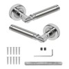 Decoranddecor Internal Door Handles Italian Designer Lever On Rose (Brushed