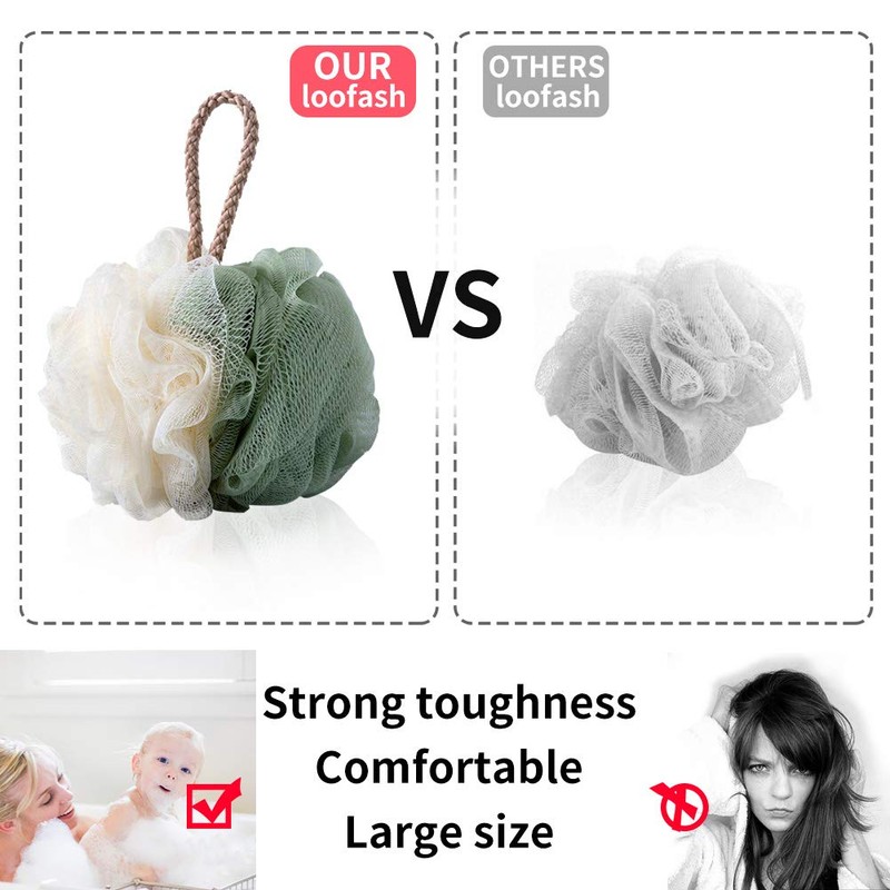 Bath Sponge Shower Sponge Loofah Body Scrubber Mesh Exfoliating Cleansing