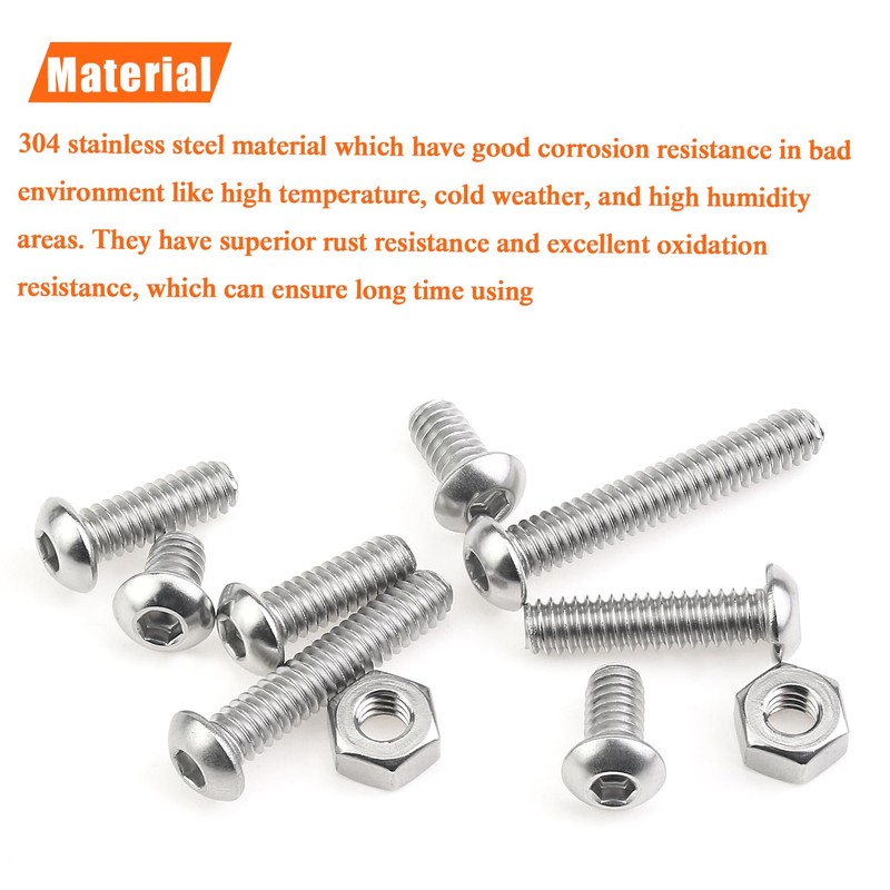 20 Pieces 1/4-20 x 1-1/2" Button Head Socket Cap Screws