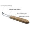 Channel Knife, Lemon Peeler Zester Tool, Wood & Stainless Steel