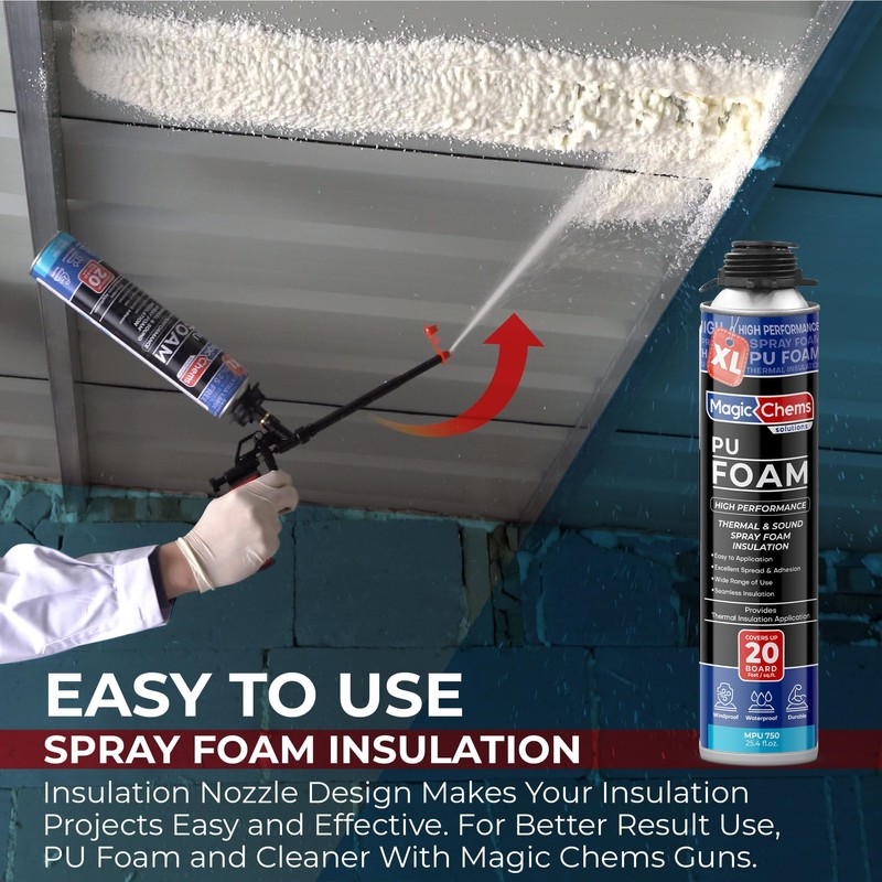 Spray Foam Insulation Can (2 Pack-25.4 oz) Expanding Foam Sealant