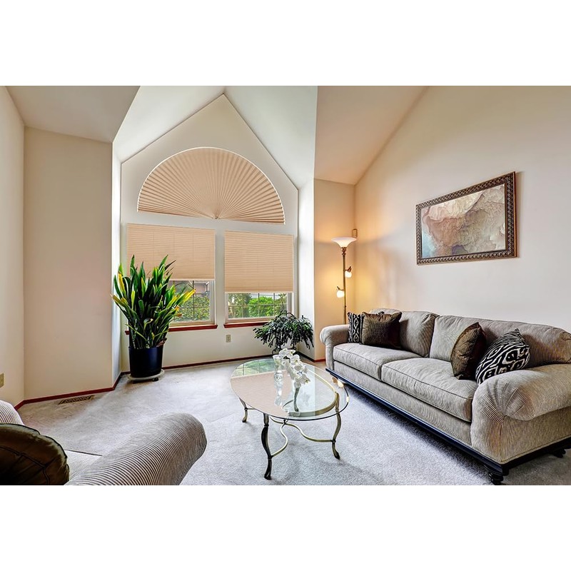 Redi Shade No Tools Original Arch Light Filtering Pleated Fabric