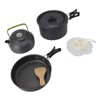 Camping Cookware Portable Nonstick Pot and Pan Set with Kettle